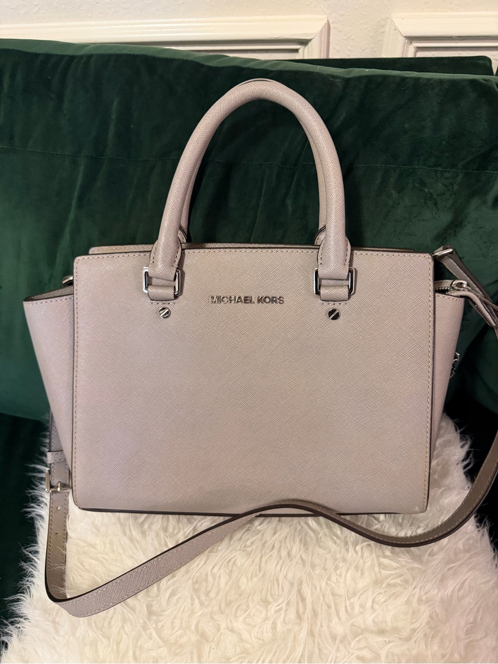 Michael Kors Light Pink Saffiano Leather Satchel